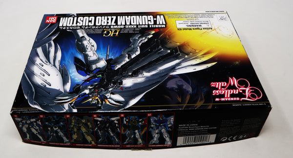 Vintage 1998 90s Bandai Endless Waltz W-Gundam Zero Custom Mobile Suit XXXG-00W0 Wing Gundam 0 1/100 Scale Model Kit Assembled Boxed Japan