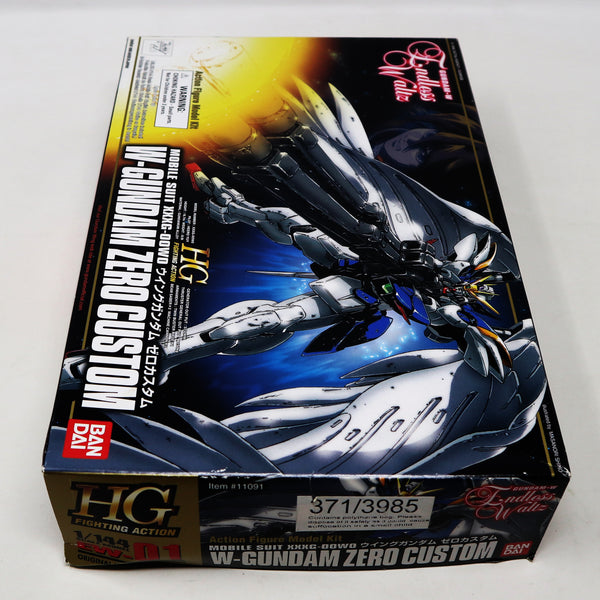 Vintage 1998 90s Bandai Endless Waltz W-Gundam Zero Custom Mobile Suit XXXG-00W0 Wing Gundam 0 1/100 Scale Model Kit Assembled Boxed Japan