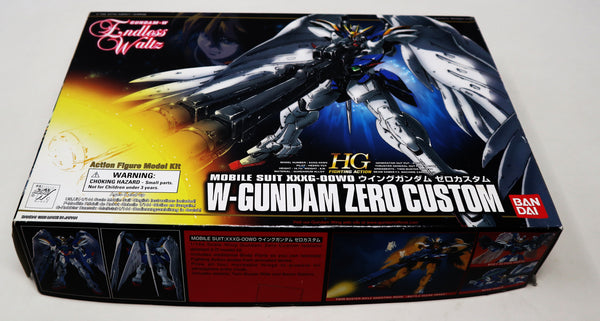 Vintage 1998 90s Bandai Endless Waltz W-Gundam Zero Custom Mobile Suit XXXG-00W0 Wing Gundam 0 1/100 Scale Model Kit Assembled Boxed Japan
