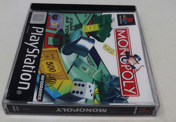 Vintage 1997 90s Playstation 1 PS1 Monopoly Video Game Pal 1-4 Players
