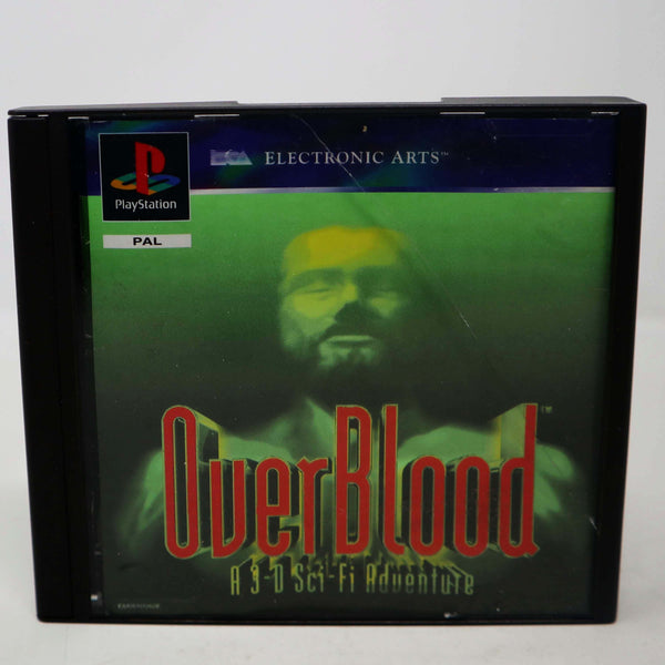 Vintage 1997 90s Playstation 1 PS1 Overblood A 3-D Sci-Fi Adventure Video Game Pal 1 Player