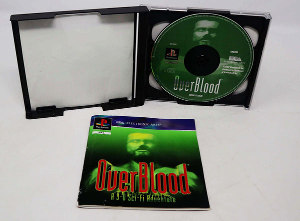 Vintage 1997 90s Playstation 1 PS1 Overblood A 3-D Sci-Fi Adventure Video Game Pal 1 Player