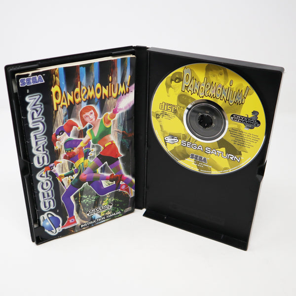 Vintage 1997 90s Sega Saturn Pandemonium! Video Game PAL French Secam 1 Player