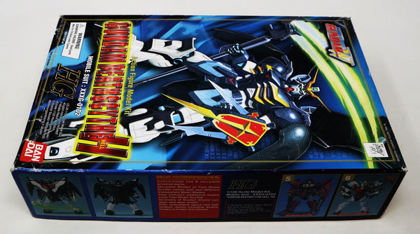 Vintage 1995 90s Bandai W-Gundam Wing Gundam Deathscythe Hell Mobile Suit XXXG-01D2 HG 1/100 Scale Action Figure Model Kit Assembled Boxed Japan