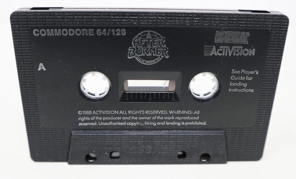 Vintage 1988 80s Commodore 64 C64 CBM 64 Activision After Burner Arcade Cassette Tape Video Game Boxed Big Box Version Retro
