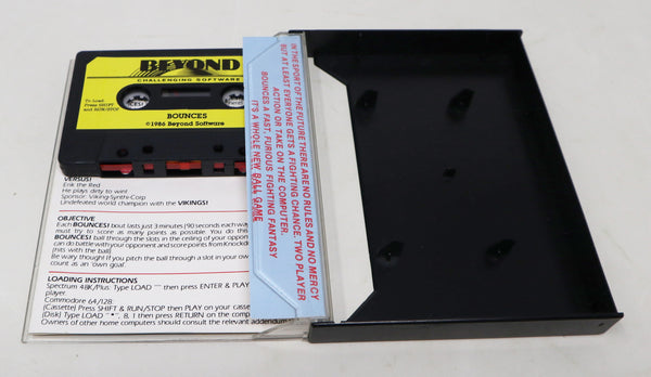 Vintage 1986 80s Commodore 64 C64 CBM 64 / 128 Bounces Cassette Tape Video Game Retro