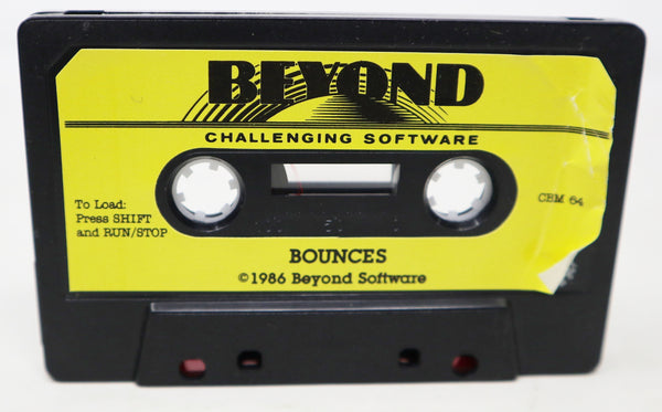 Vintage 1986 80s Commodore 64 C64 CBM 64 / 128 Bounces Cassette Tape Video Game Retro