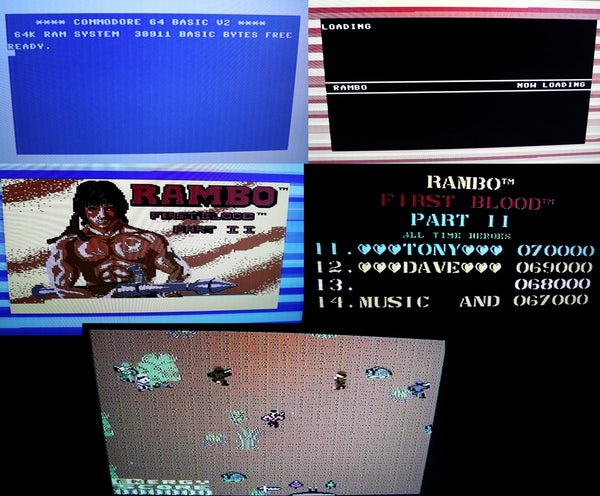 Vintage 1990s Commodore C64 Personal Computer Hollywood Presents Box, QuickShot II Plus Arcade Stick Controller, Boxed 1630 Datassette Unit + 5 Games Lot Bundle Retro Rare