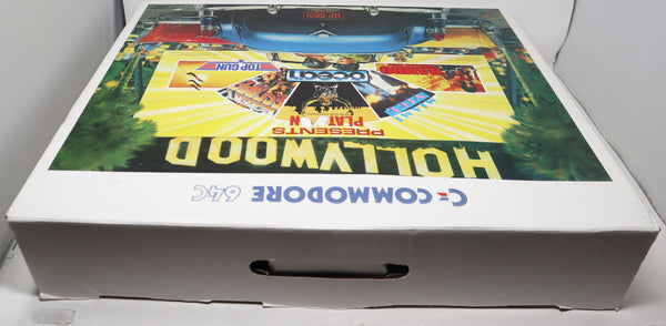 Vintage 1990s Commodore C64 Personal Computer Hollywood Presents Box, QuickShot II Plus Arcade Stick Controller, Boxed 1630 Datassette Unit + 5 Games Lot Bundle Retro Rare