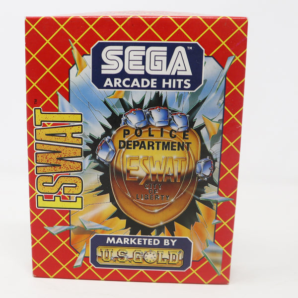 Vintage 1990 90s Commodore 64 C64 CBM 64 / 128 U.S. Gold Sega Arcade Hits Eswat Cassette Tape Video Game Boxed