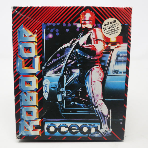 Vintage 1988 80s Commodore 64 C64 CBM 64 / 128 Ocean Robocop Cassette Tape Video Game Boxed + Poster