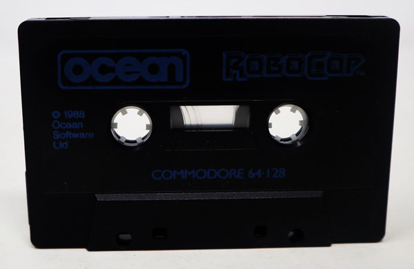 Vintage 1988 80s Commodore 64 C64 CBM 64 / 128 Ocean Robocop Cassette Tape Video Game Boxed + Poster