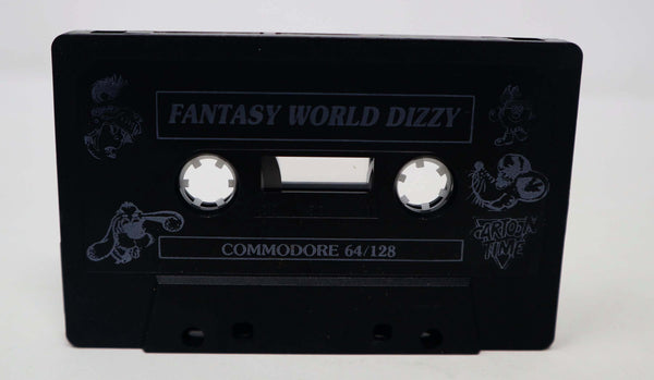 Vintage 1980s Commodore 64 C64 64 / 128 Fantasy World Dizzy Cassette Tape Video Game
