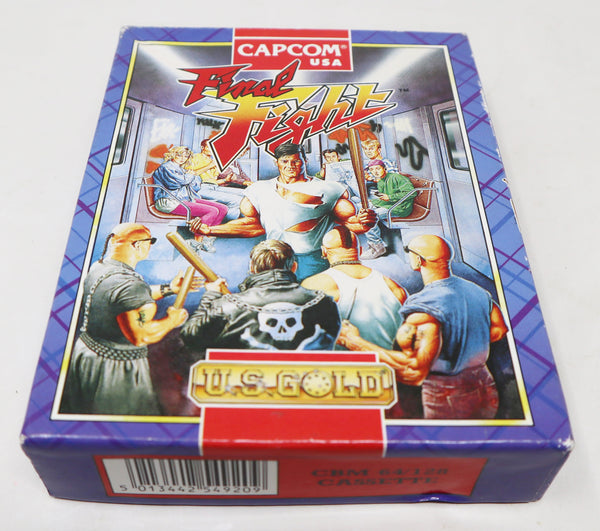 Vintage 1991 90s Commodore 64 C64 CBM 64 / 128 Capcom U.S. Gold Final Fight Cassette Tape Video Game Boxed Retro