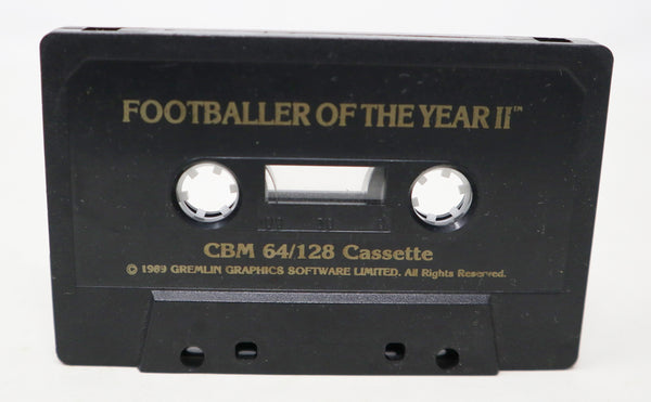 Vintage 1989 80s Commodore 64 C64 CBM 64 / 128 Footballer Of The Year 2 Cassette Tape Video Game Retro)