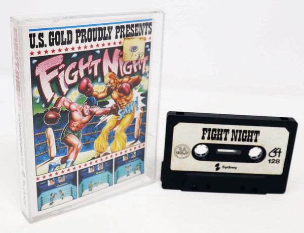 Vintage 1980s Commodore 64 C64 CBM 64 / 128 Fight Night Boxing Cassette Tape Video Game