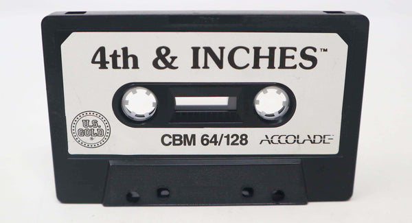 Vintage 1987 80s Commodore 64 C64 CBM 64 / 128 4th & Inches Cassette Tape Video Game