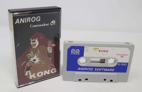 Vintage 1983 80s Commodore 64 C64 Kong Cassette Tape Video Game