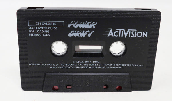 Vintage 1989 80s Commodore 64 C64 CBM 64 Activision Power Drift Cassette Tape Video Game Boxed Retro