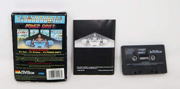 Vintage 1989 80s Commodore 64 C64 CBM 64 Activision Power Drift Cassette Tape Video Game Boxed Retro
