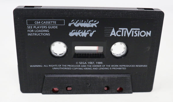 Vintage 1989 80s Commodore 64 C64 CBM 64 Activision Power Drift Cassette Tape Video Game Boxed Retro