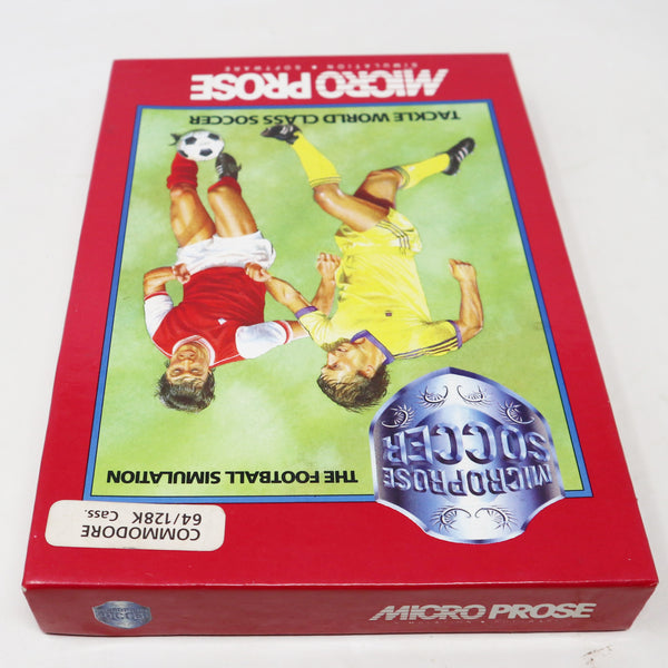 Vintage 1988 80s Commodore 64 C64 CBM 64 / 128 MicroProse Soccer The Football Simulation Cassette Tape Video Game Boxed Retro