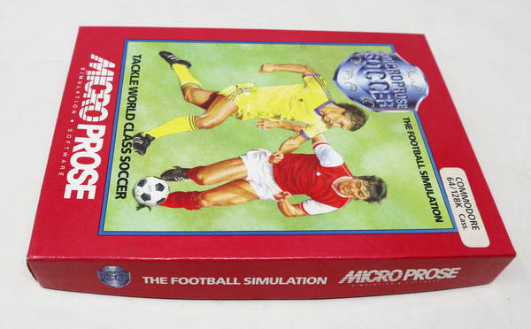 Vintage 1988 80s Commodore 64 C64 CBM 64 / 128 MicroProse Soccer The Football Simulation Cassette Tape Video Game Boxed Retro