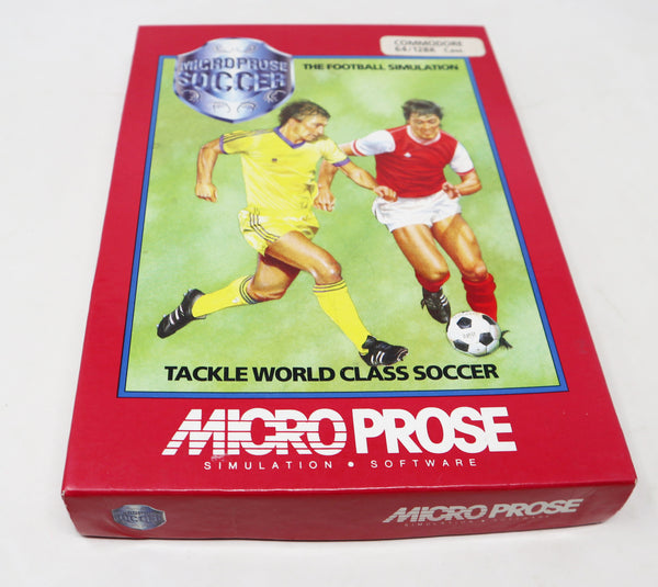 Vintage 1988 80s Commodore 64 C64 CBM 64 / 128 MicroProse Soccer The Football Simulation Cassette Tape Video Game Boxed Retro