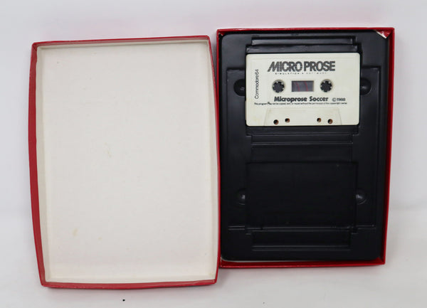 Vintage 1988 80s Commodore 64 C64 CBM 64 / 128 MicroProse Soccer The Football Simulation Cassette Tape Video Game Boxed Retro
