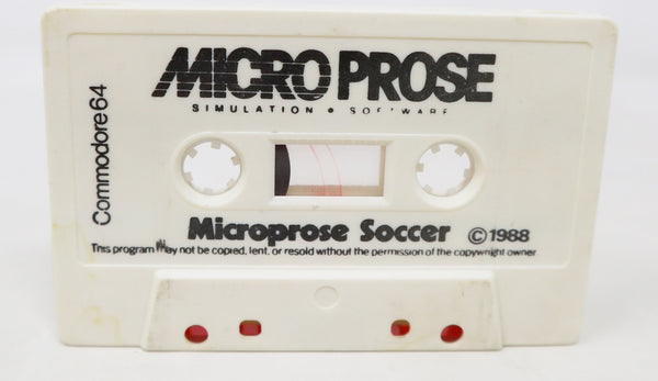 Vintage 1988 80s Commodore 64 C64 CBM 64 / 128 MicroProse Soccer The Football Simulation Cassette Tape Video Game Boxed Retro