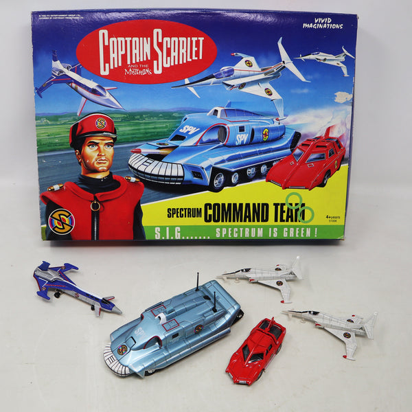 Vintage 1993 90s Vivid Imaginations Captain Scarlet And The Mysterons 51006 Spectrum Command Team Vehicle Set Complete Boxed Gerry Anderson