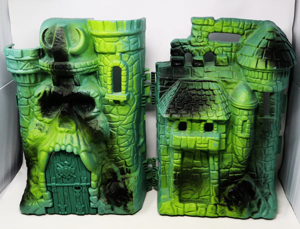 Vintage 1981 80s Mattel He-Man Masters Of The Universe MOTU Le Châteaux Des Ombres Castle Grayskull Greyskull Fortress Of Mystery And Power Boxed Super-Rare France French Italy Italian English Double Logo White Box Version