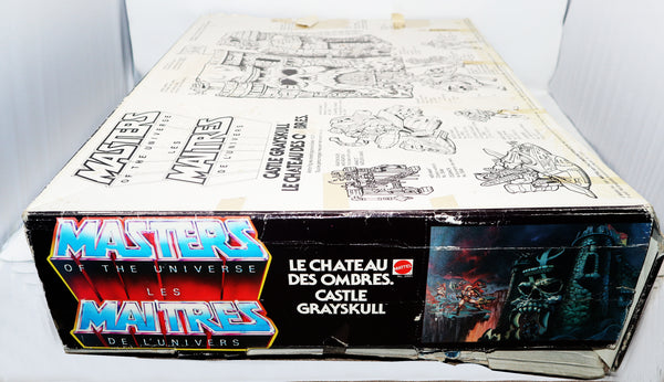 Vintage 1981 80s Mattel He-Man Masters Of The Universe MOTU Le Châteaux Des Ombres Castle Grayskull Greyskull Fortress Of Mystery And Power Boxed Super-Rare France French Italy Italian English Double Logo White Box Version