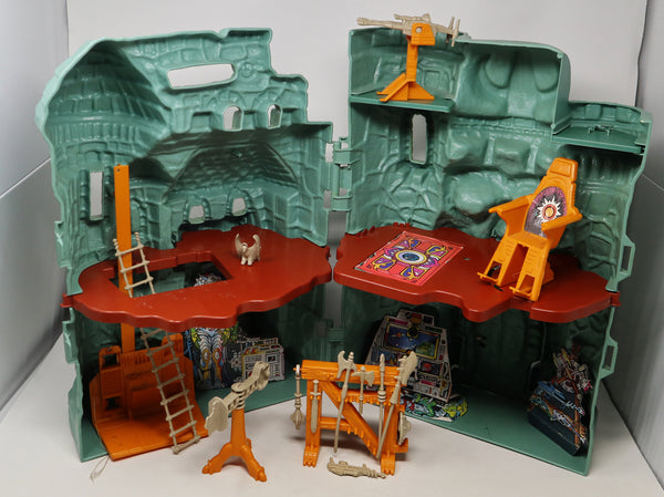 Vintage 1981 80s Mattel He-Man Masters Of The Universe MOTU Le Châteaux Des Ombres Castle Grayskull Greyskull Fortress Of Mystery And Power Boxed Super-Rare France French Italy Italian English Double Logo White Box Version