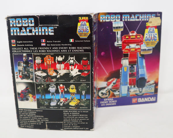 Vintage 1985 80s Bandai Super Gobots (Go Bots) Robo Machine Cy-Kill Enemy Robot Boxed RetroRare