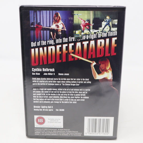 Vintage Cynthia Rothrock Undefeatable DVD Video Sealed Rare Martial Arts Retro