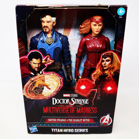 2022 Marvel Studios Titan Hero Series Doctor Strange & The Scarlet Witch 11.5" Figures Boxed Sealed