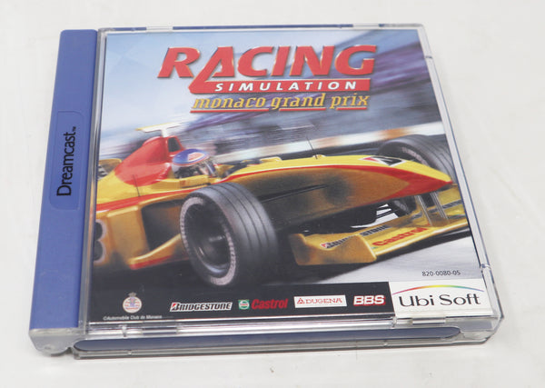 Vintage 1999 90s Sega Dreamcast Racing Simulation Monaco Grand Prix Video Game Pal Version 1-2 Players Retro
