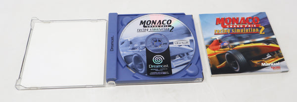 Vintage 1999 90s Sega Dreamcast Racing Simulation Monaco Grand Prix Video Game Pal Version 1-2 Players Retro