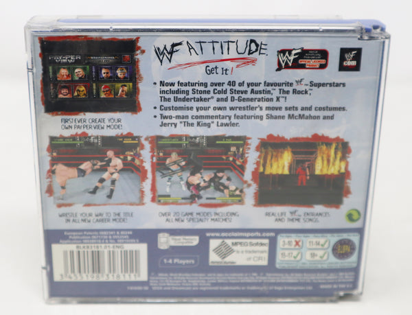 Vintage 1999 90s Sega Dreamcast Acclaim Sports WWF Attitude Get It Wrestling Video Game Pal Version 1-4 Players Retro