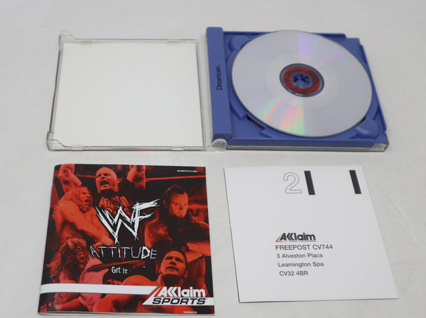 Vintage 1999 90s Sega Dreamcast Acclaim Sports WWF Attitude Get It Wrestling Video Game Pal Version 1-4 Players Retro