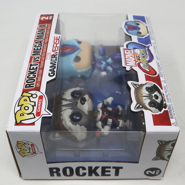 Funko POP! Games Marvel Vs. Capcom Infinite Rocket Vs. Mega Man X Marvel Gamerverse Vinyl Bobble-Heads Figures 2 Pack Set Boxed