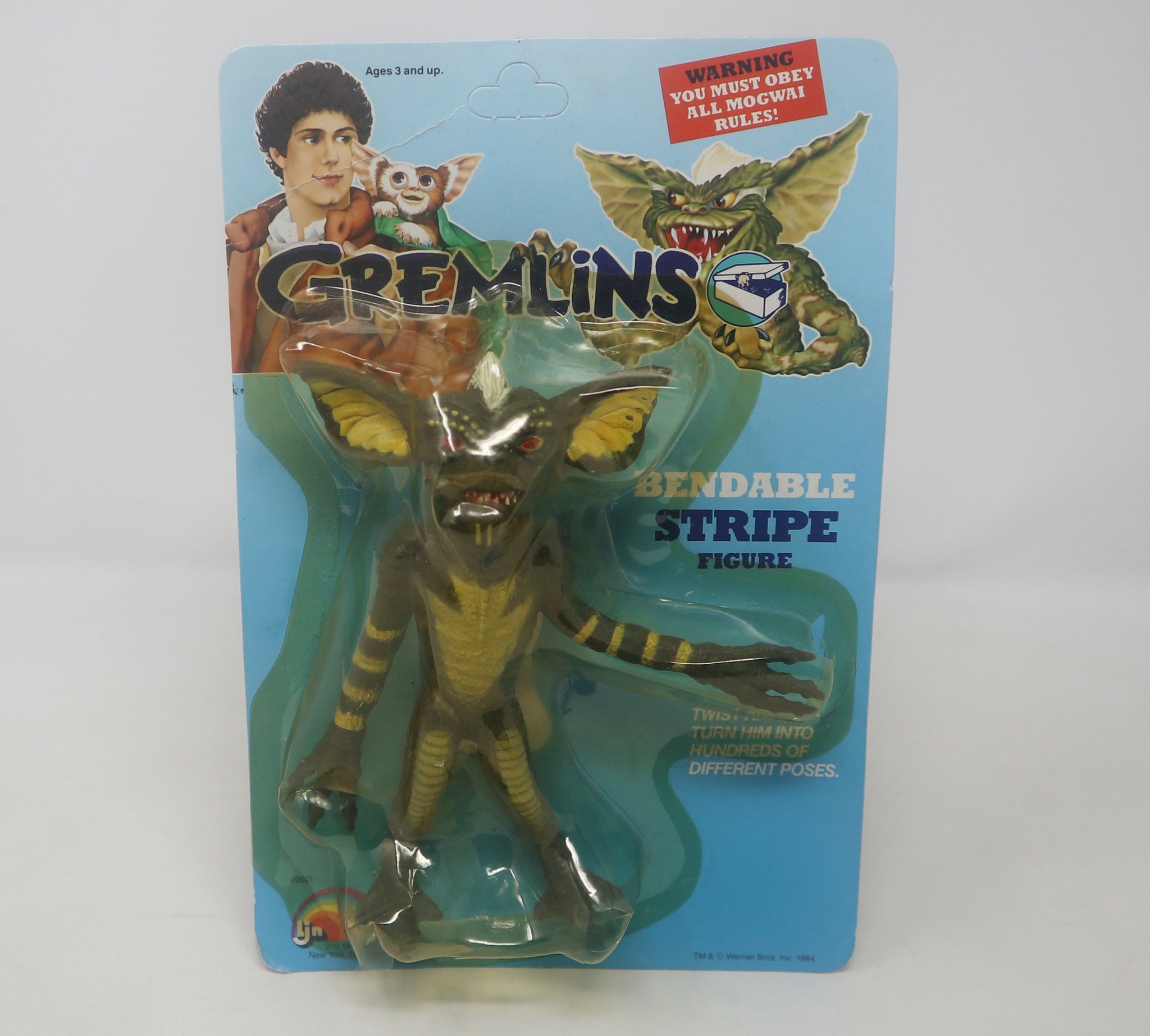 Vintage 1984 80s LJN Toys Gremlins Bendable Stripe 6" Figure Carded MOC Rare Retro