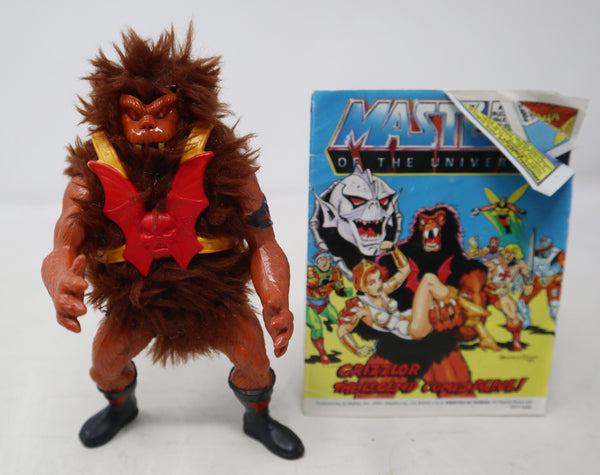 Vintage 1981 80s He-Man MOTU Masters Of The Universe Original Series Grizzlor Action Figure + Mini Comic