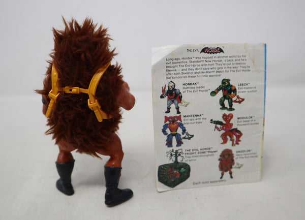 Vintage 1981 80s He-Man MOTU Masters Of The Universe Original Series Grizzlor Action Figure + Mini Comic