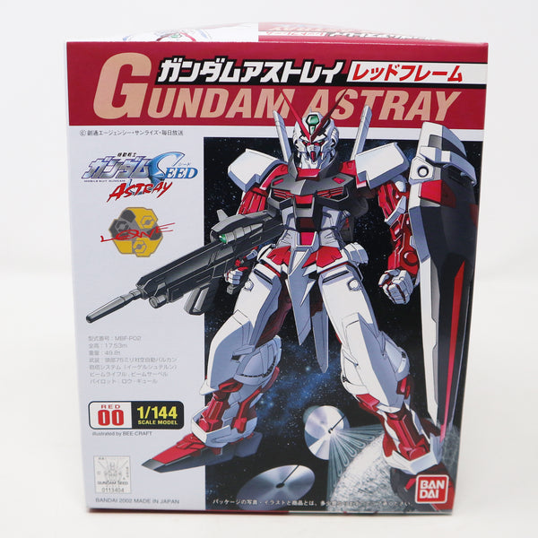 Vintage 2002 Bandai Gundam Seed Mobile Suit MBF-P02 Gundam Astray Red 00 1/144 Scale Model Kit Unassembled Boxed Japan Box