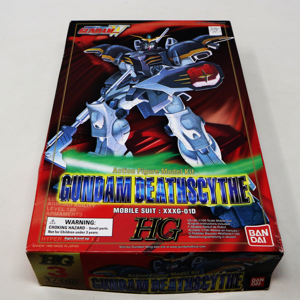 Vintage 1995 90s Bandai W-Gundam Wing Gundam Deathscythe Mobile Suit XXXG-01D 1/100 Scale Action Figure Model Kit Assembled Boxed Japan