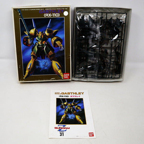 Vintage 1985 80s Bandai Z Gundam Series No.31 Gabthley RX-110 1/144 Scale Action Figure Model Kit Unassembled Boxed Japan