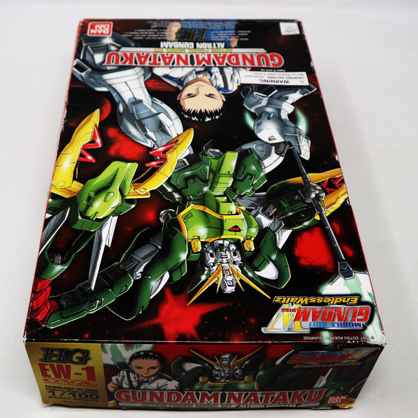 Vintage 1997 90s Bandai Endless Waltz Gundam-W Gundam Nataku Altron Gundam HG Mobile Suit XXG-01S2 Wing Gundam 1/100 Scale Model Kit Assembled Boxed Japan