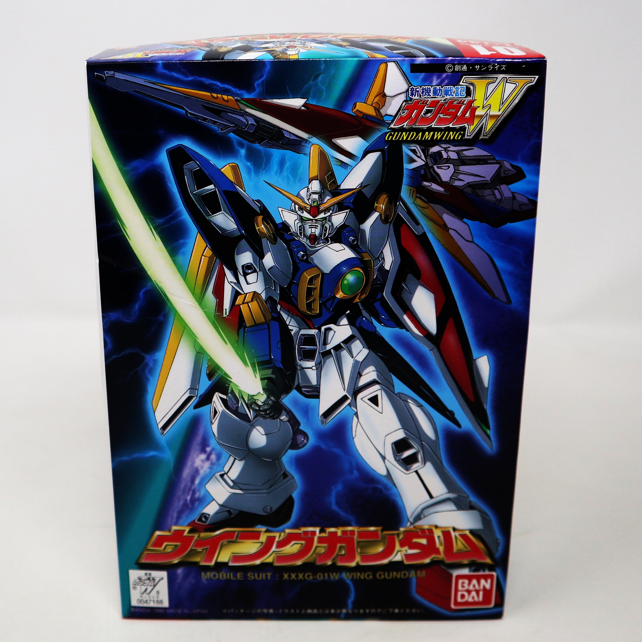 Vintage 1995 90s Bandai W-Gundam Wing Gundam Mobile Suit XXXG-01W 1/144 Scale Action Figure Model Kit Assembled Boxed Japan Box